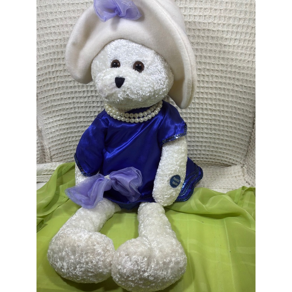 [Victorian] Unisex J.S. International Rachel Teddy Bear OS White Blue